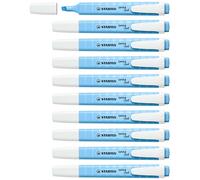 STABILO swing cool Pastel - Surligneur - Lot x 10 surligneurs pastel - fraicheur de bleu