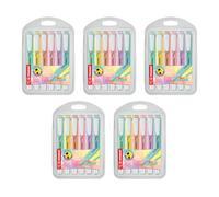 STABILO swing cool Pastel - Surligneur - Lot x 5 pochette x 6 surligneurs - Coloris assortis 30 surligneurs