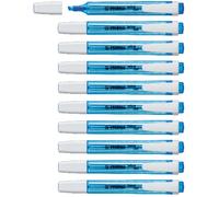 STABILO swing cool - Surligneur - Lot x 10 surligneurs fluo - Bleu