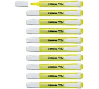 STABILO swing cool - Surligneur - Lot x 10 surligneurs fluo - Jaune