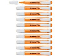 STABILO swing cool - Surligneur - Lot x 10 surligneurs fluo - Orange