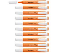 STABILO Surligneur swing cool – Lot de 10 surligneurs fluo – Orange
