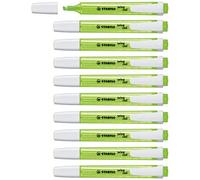 STABILO Surligneur Swing Cool – Lot de 10 surligneurs fluo – Vert