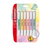 STABILO Swing Cool Surligneurs pastel - Lot de 6 couleurs assorties