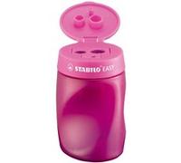 STABILO Taille-crayon EASYsharpener ergonomique avec réservoir rose droitier