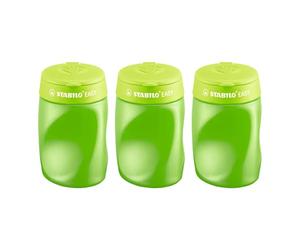 STABILO - Taille-crayon ergonomique pour droitiers - EASYsharpener - Lot de 3 en 1 - Vert
