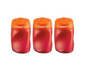 STABILO - taille crayons ergonomique avec réservoir EASYsharpener droitier - lot x 3 tailles-crayons - orange
