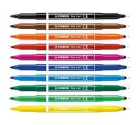 Stabilo Trio 2 In 1 Stylo-Feutre Multicolore 10 Pièces