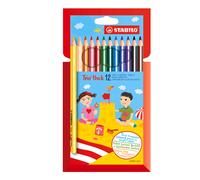 STABILO Trio Coffret en carton avec 12 crayons de couleur larges