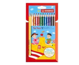STABILO Trio Coffret en carton de 12 crayons de couleur assortis