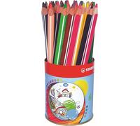 STABILO Trio - Crayon de couleur - Godet x 38 crayons de coloriage triangulaires - 12 couleurs assorties