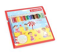 STABILO Trio Gros Crayons De Couleur - Trousse De 24 Couleurs Mélangées