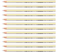 STABILO Trio Lot de 12 crayons de couleur Blanc