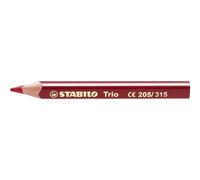 STABILO Trio Lot de 12 crayons de couleur épais triangulaires - Étui en carton court multicolore