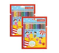 STABILO Trio Lot de 2 paquets de 18 crayons de couleur triangulaires