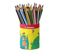 STABILO Trio - Pot métal - lot de 38 crayons de couleur