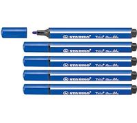STABILO Trio Scribbi - Feutre de coloriage - Lot x 5 feutres - Bleu