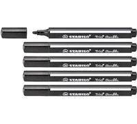 STABILO Trio Scribbi - Feutre de coloriage - Lot x 5 feutres - noir