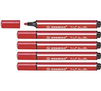 STABILO Trio Scribbi - Feutre de coloriage - Lot x 5 feutres - rouge