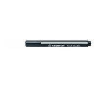 STABILO Trio Scribbi Feutres triangulaires Noir - Lot de 5 pointe biseautée 1-4 mm encre super lavable