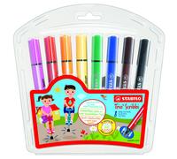 Stabilo Stylo Feutre Trio Scribbi, Etui Plastique De 8