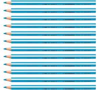 STABILO Trio thick - Lot de 12 crayons de couleur triangulaires - Bleu