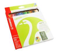 Stabilo® 6019/2-24 Crayon de couleur GREENcolors, étui carton de 24 crayons
