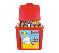 Stabilo Schoolbox 38 Crayons Multi-Talents Woody 3 En1 + 3 Taille-Crayons