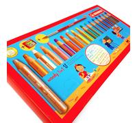 Stabilo Woody Jumbo Crayon Set De 45.7-7.6cm 1 + Aiguiseur Et Peinture Brosse