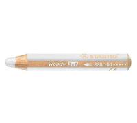 Stabilo Woody 3 en 1 Lot de 3 crayons géants Blanc 880/100