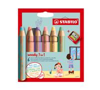 STABILO woody 3 in 1 Couleurs assorties 6 pièce(s)