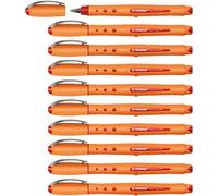 Stabilo Worker Boîte de 10 Rollers à encre liquide 0,3 mm Rouge
