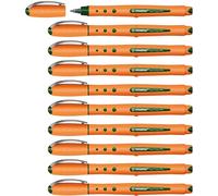 Stabilo Worker Boîte de 10 Rollers à encre liquide 0,5 mm Vert