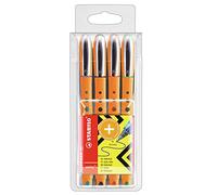 STABILO – Stylo roller Bionic Worker – Pointe moyenne 0,5 mm – Étui de 4