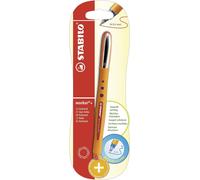 Stabilo - Worker - Stylo Roller - Pointe B 19796 - 10 Medium Sous Blister (Rouge)