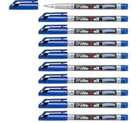 Stabilo Write-4-all Lot de 10 Marqueur point superfine 0,4 mm Bleu