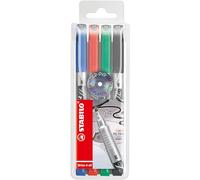Stabilo - Write-4-all - Pochette de 4 Stylos-feutres - 1 mm - Vert/Rouge/Bleu/Noir