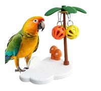 Stable Bird Perch, Compact Cage Stand, 5,75 x 5,08 x 3,62 Inches Parrot Stand with Exercise Support, Sturdy Bird Climber, Pet Accessory with Not Slip Design, Perch Toy for Small Medium Birds