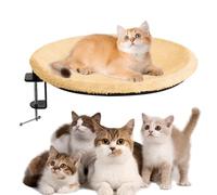 Stable Cat Desk Perch, Adjustable Clamp Kitten Nest, Removable Soft Cover, Pet Sleep Area for Home Working, Game Desk, and Dining Table, Enhanced Feline Comfort Zone