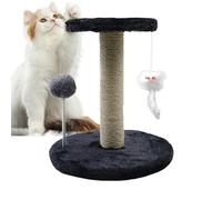 Stable Design Cat Tree Tower, Cat Tree with Feather and Spring Ball, Interactive Cat Scratch Toy, Fun Cats Scratch Post with Toys 10,24 x 10,24 x 11,02 Inches for Indoor, Cats, Kitten