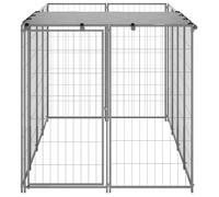 Stable&Durable - Argent - Chenil Argenté 2 42 m² Acier - Niche&enclos pour chiens HS961691613
