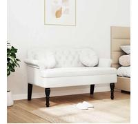 Stable&Durable - Blanc - Banc Chesterfield Blanc 120 5x65x75 cm Simili cuir - Banc banquette HS815680605