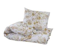 Stable&Durable - Blanc - Ensemble de housse de couette - 1 Set - anti-décoloration - blanc et marron 220x240 cm Coton - Housse Liter