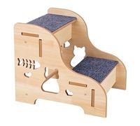 Stable Furniture Grade Pet Steps - Heavy Duty Non Slip, High Traction Wooden Safety Ladder, Sturdy Bedroom Couch Access, Senior Dog Mobility Support, Indoor Side Climb | for Bedroom