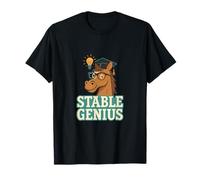 Stable Genius Retro Western Horse Humour Equestre Graphic T-Shirt