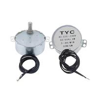 Stable Synchronous electronic starter 5-6 r/min Pro TYC-50 AC 220V 12V 50/60Hz Torque 4KGF.CM 4W CW/CCW Microwave Turntable for Fan IINKUEYK(AC 220-240V)