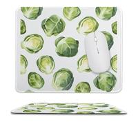 Stable Tapis de Souris d'Ordinateur Aquarelle Bruxelles Sprouts Mousepad Gaming Mousepad 25x30cm pour Ordinateur,Jeux,Les capteurs de Jeu