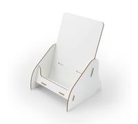 stableco 1 porte-brochure écologique DIN A5 vertical avec 1 compartiment Support de vol stable au design blanc pas de plastique ! Juste du papier ! Porte-brochure durable, porte-cartes postale rapide