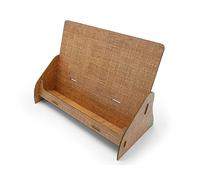 stableco 1 présentoir à brochures écologique DIN A4 horizontal avec 1 compartiment stable au design naturel No Plastic ! Just Paper Porte-brochures durable pour cartes postales Montage rapide