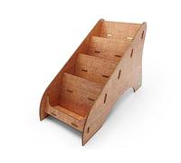 stableco 1 support à prospectus écologique DIN A6 vhorizontal avec 4 compartiments stable au design naturel No Plastic! Just Paper! Support durable pour cartes postales à monter rapidement
